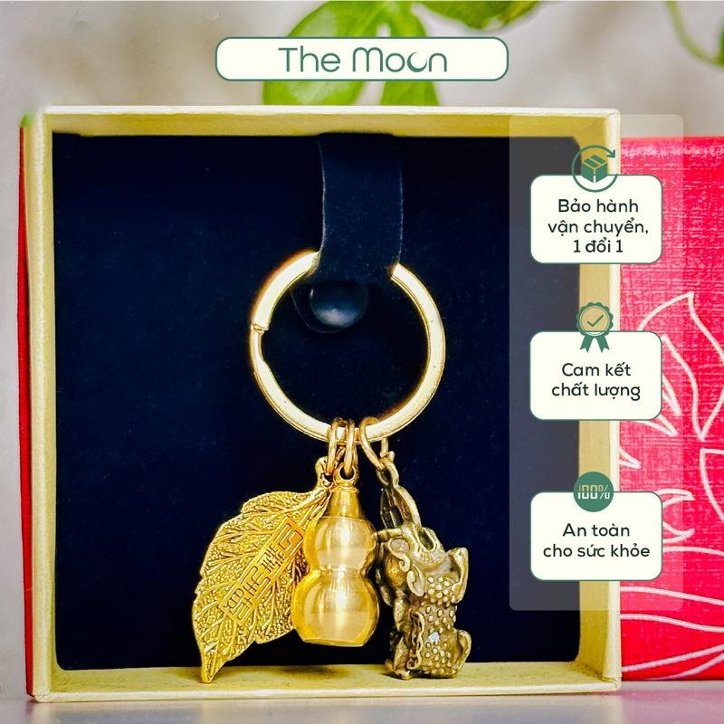 Móc Khóa Bình An [The Moon], Móc Khóa Có Kinh Chú Đại Bi, Tặng Kèm Chu Sa 0