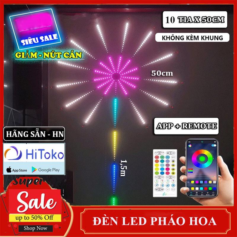 Đèn Led Pháo Hoa, Kết Nối App, Hiệu Ứng Pháo Hoa Sóng Nước, Ánh Sáng Chân Thực, Dây Led Pháo Hoa, Led Pháo Hoa Cảm Ứng Âm Thanh, Nhiều Màu Ánh Sáng Đẹp, Bộ Đèn Led Có Điều Khiển Nháy Theo Nhac