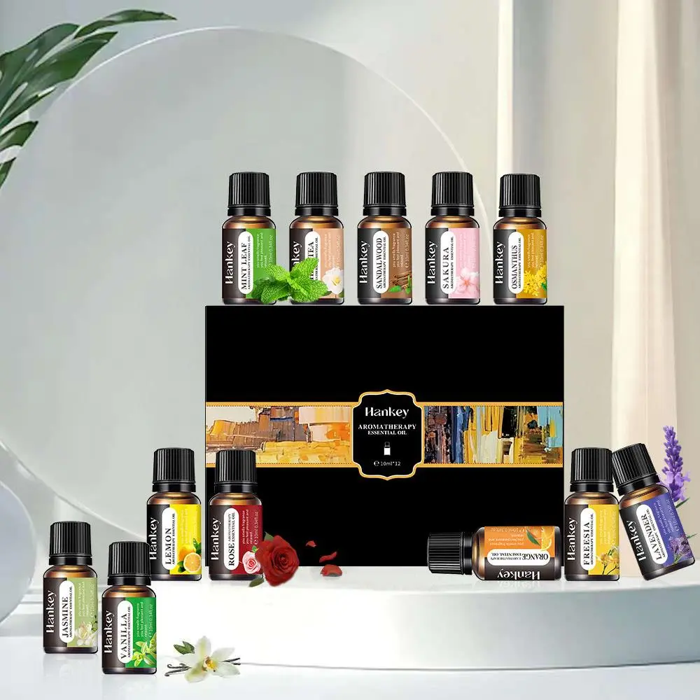 Essential Oil Set, 3/5/6/10/12pcs Aromatherapy Oil Set, Home Fragrance for Diffuser, Air Freshener, Home Care Supplies