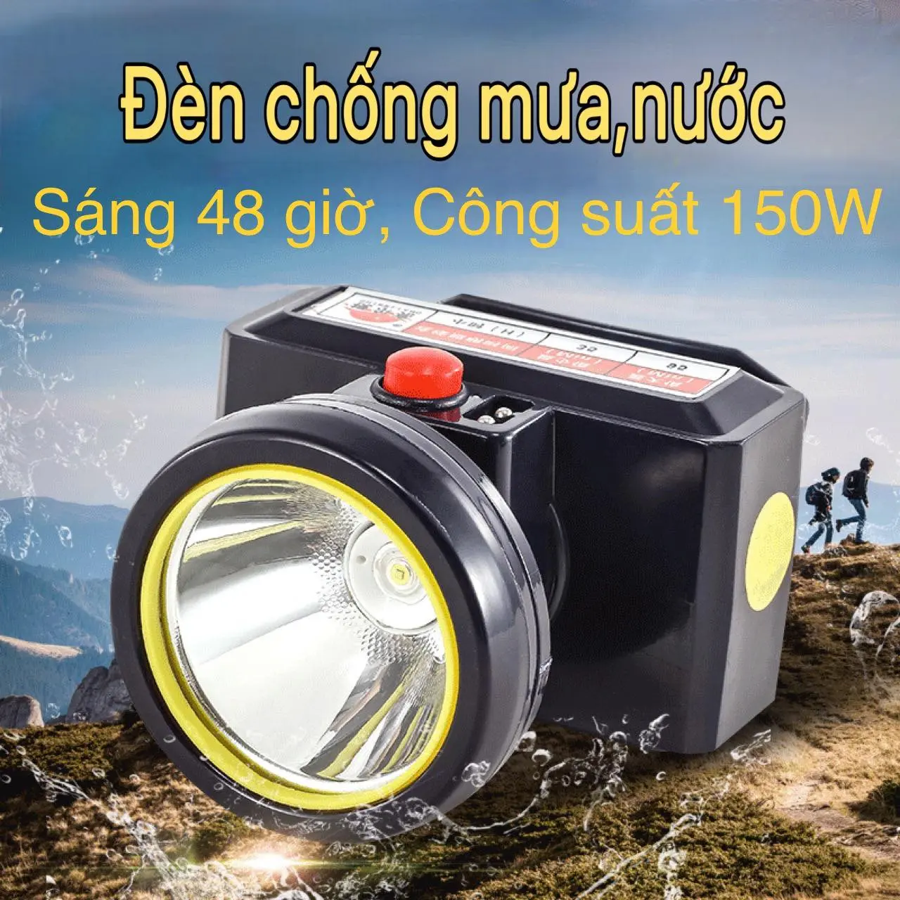 Đèn pin đội đầu chịu nước siêu sáng T-316 Công Suất 150W Cam kết Chiếu Sáng Đủ 48Tiếng, chiếu xa 300m kèm dây đeo đầu và Sạc (Không ngụp lặn nước sâu được trên 1 Mét)