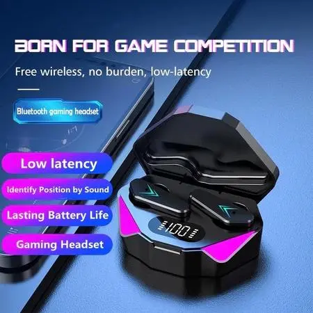 Headset Bluetooth TWS X15 COD X15 Gaming Earphone True Wireless Stereo Gaming earbud Tampilan Digital Nirkabel Bluetooth 5.3 Headset Stereo Olahraga Headphone In-Ear Tahan Air headset  full handsfree device 2