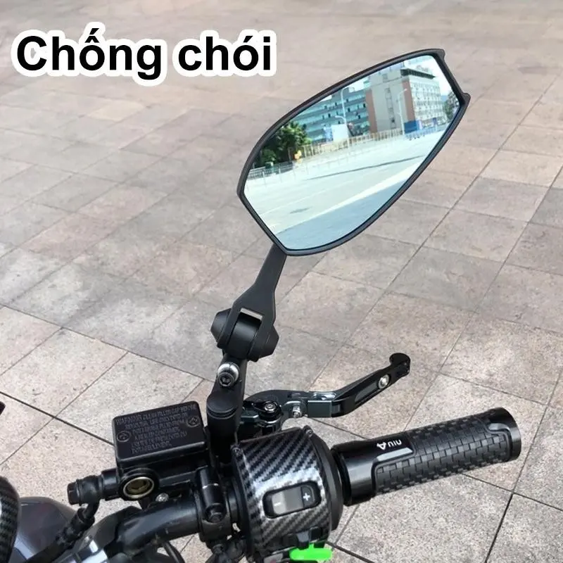 Gương chiếu hậu NAPOLEON mặt kính HỒNG Gắn Xe Máy chống chói hợp kim nhôm gắn xe máy, xe điện 1