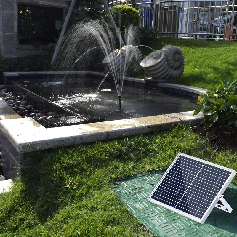 Solar Powered Water Fountain Pump, Bird Bath Pump with Replacement Spray Heads for Garden, Pond, Pool, Outdoor and Backyard 5