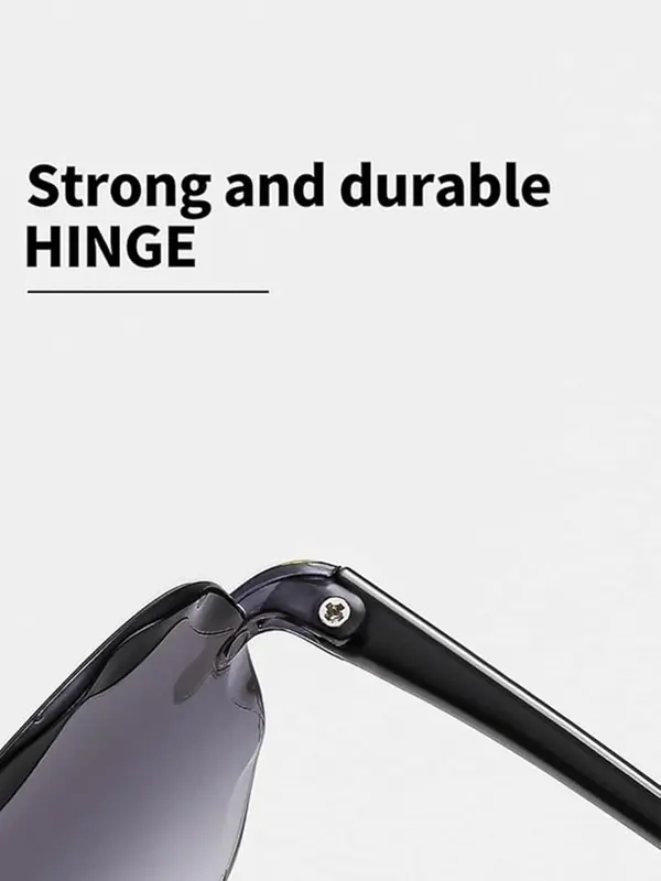 Unisex Elegant Ombre Square Frame Eyeglasses, Trendy Casual Eyeglasses for Everyday Use, Fashion Accessories for Outdoor Activities, Women 2
