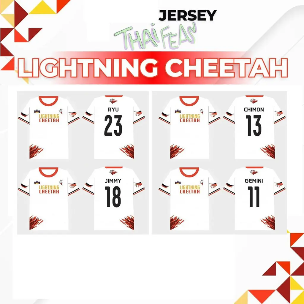 STARLYMPICS 2024 / JERSI CHEETAH SÁNG TẠO, Gmmtv, Trắng, Cổ Thuyền ngắn Tay, Áo Ngắn Tay Đội Viên, Thời Trang Thường Ngày Áo Thi Đấu áo  phong áo  boy phố áo  thun áo  thun áo  phong áo  phong áo  thun Cho Bé Top