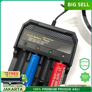 【Stok Lokal Ready】 Fast Charger Baterai Battery 4 Slot USB 4.2V 2A 18650 AA AAA MS-5D84A