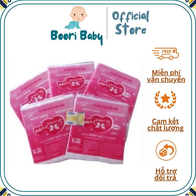  Combo 5 bịch lót phân su Hiền Trang thấm hút chống thấm kích thước 20x20cm 100 miếng bịch 500 miếng Combo - Cho Bé Voi 