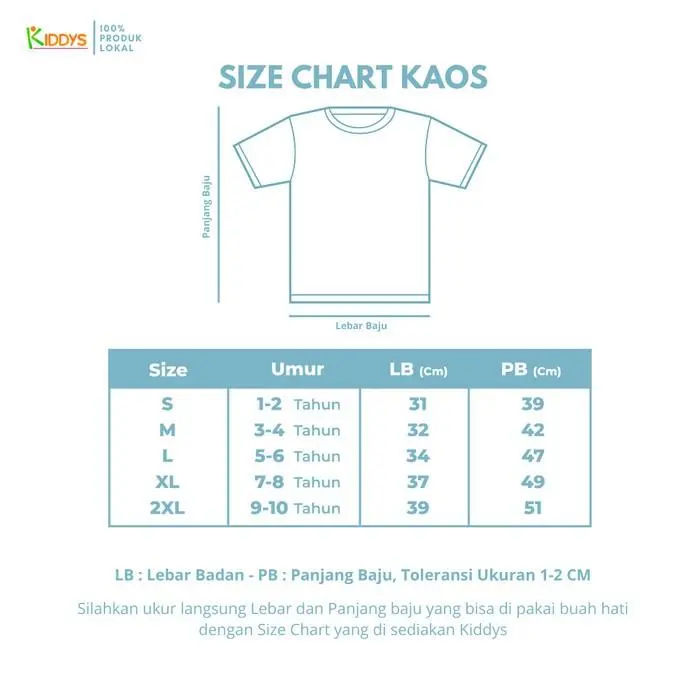 Kiddys Baju Kaos Bordir Pendek Kancing Pakaian Fashion anak Unisex Cotton Combed KA81 7