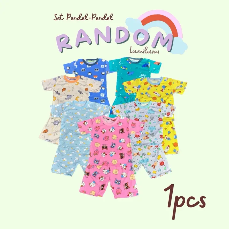 Setelan printing anak (motif random) 2