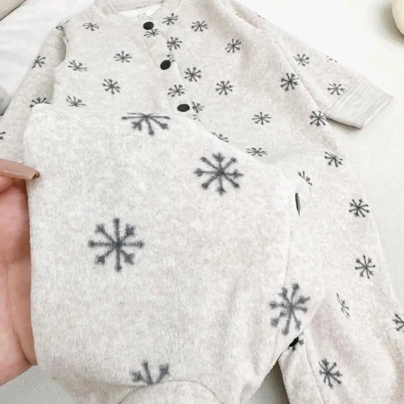Bộ Body Dài Liền Tất Cho Bé Sơ Sinh Chất Cotton Xuất Dư Mềm Mại - Mùa Thu Đông - Jumpsuit 4