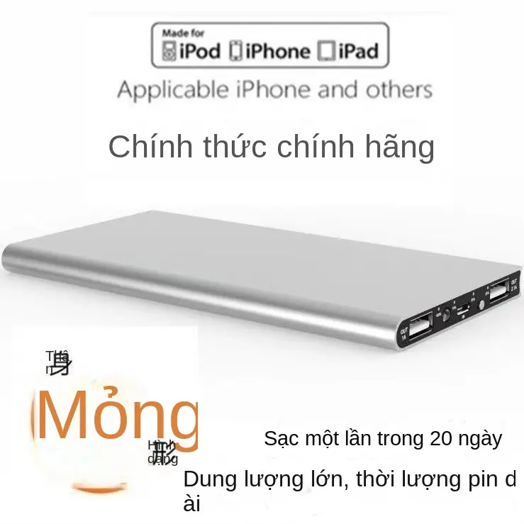 Sạc Dự Phòng Siêu Mỏng, Dung Lượng Lớn 10000 MA, Sạc Nhanh, Thích Hợp Cho Oppo, Huawei Và Vivo, Cầm Tay, Thông Dụng, Sạc Di Động, Sản Phẩm Phổ Biến