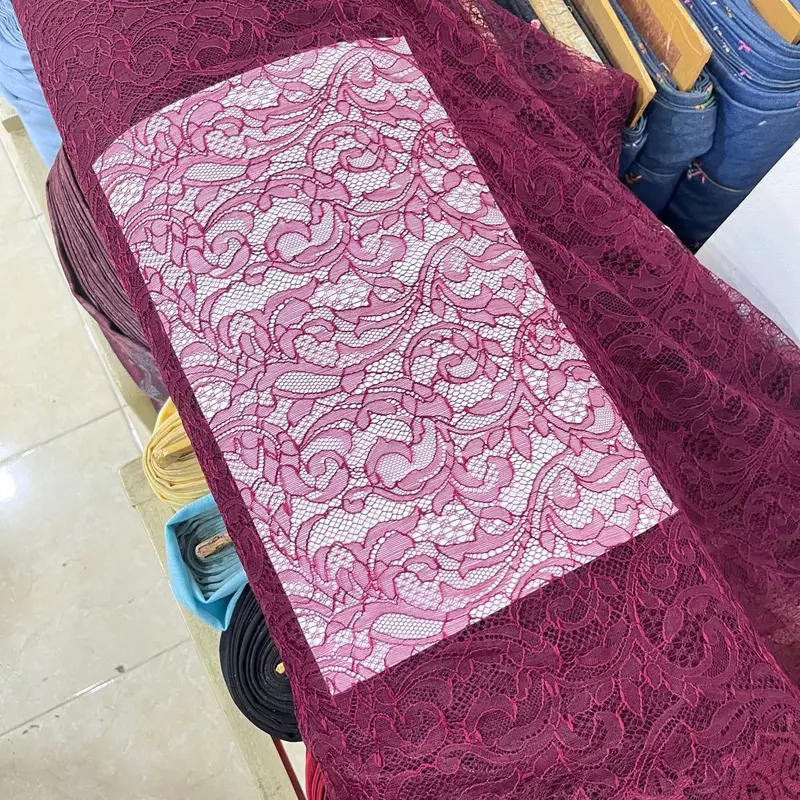 Chantily lace / kain brukat kebaya super premium santily harga setengah meter 7