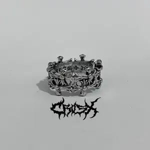 MINO CH RING / CINCIN SALIB / CROSS RING ROYAL KNIGHTS RING KERAJAAN CINCIN KSATRIA RING SKULL RING CINCIN COUPLE RING KOREAN STYLE RING CINCIN STYLE KOREA CINCIN AESTHETIC RING CINCIN TITANIUM STAINLESS CINCIN PRIA CINCIN WANITA HIPHOP PUNK RING