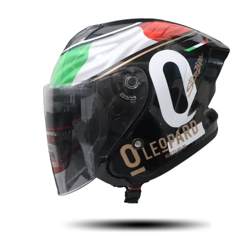 JS ARMOR MOTIF Helm dewasa halface js armor cowok/cewek Helmet Kaca Motorcycle Visor 6