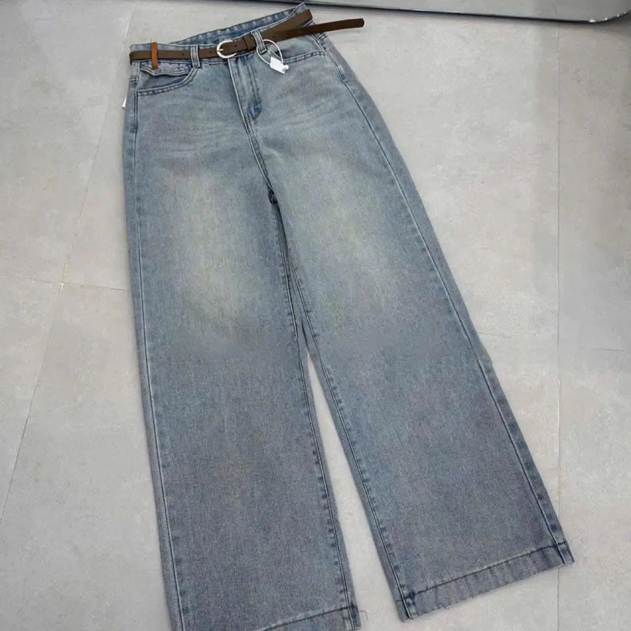 Quần suông jeans túi nắp 92cm (531)