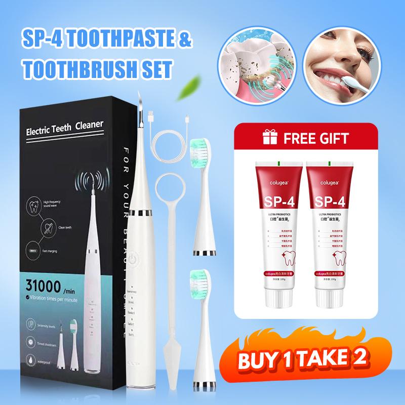 【Free SP4 Toothpaste*2Pcs】Electric Toothbrush 6 IN 1 Ultrasonic ...