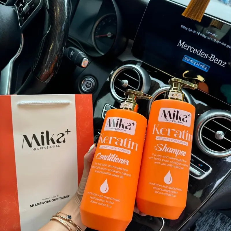 Gội Xả MiKa 800ML, 2000ML Giúp Ngăn Gầu, Giảm Rụng Tóc, Phục Hồi Tóc Hư Tổn Mang Lại Mái Tóc Mềm Mượt 4