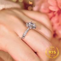 Gambar USHOW 925 Perak AAAAA Zircon 2 Karat PT950 Cincin Terbuka Perhiasan Wanita - perak, Dapat disesuaikan dari USHOW Kab. Gresik 5 Tokopedia