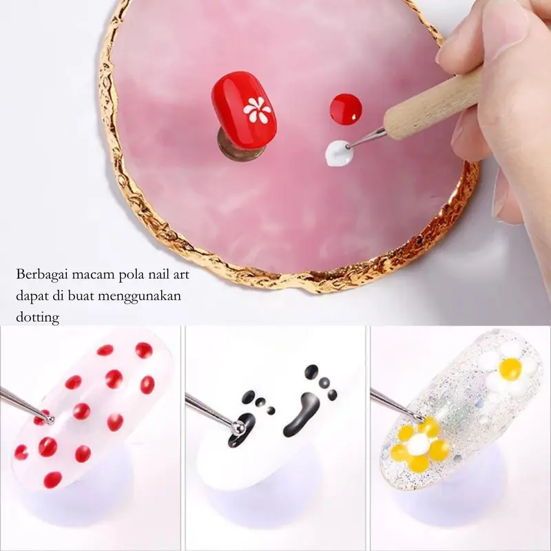 Dotting Pen (Isi 5pcs) / Dotting Tools / Dot Dotting 1PCS / Pen Dotting KAYU Nail Art Painting Kuku 1