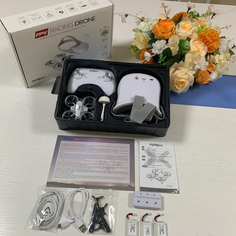 Mẫu FPV Tập Chơi Có Camera, Tay Cầm, Kính và Phụ Kiện VR70 Drone Chụp Ảnh Flycam dji  neo apex vr70