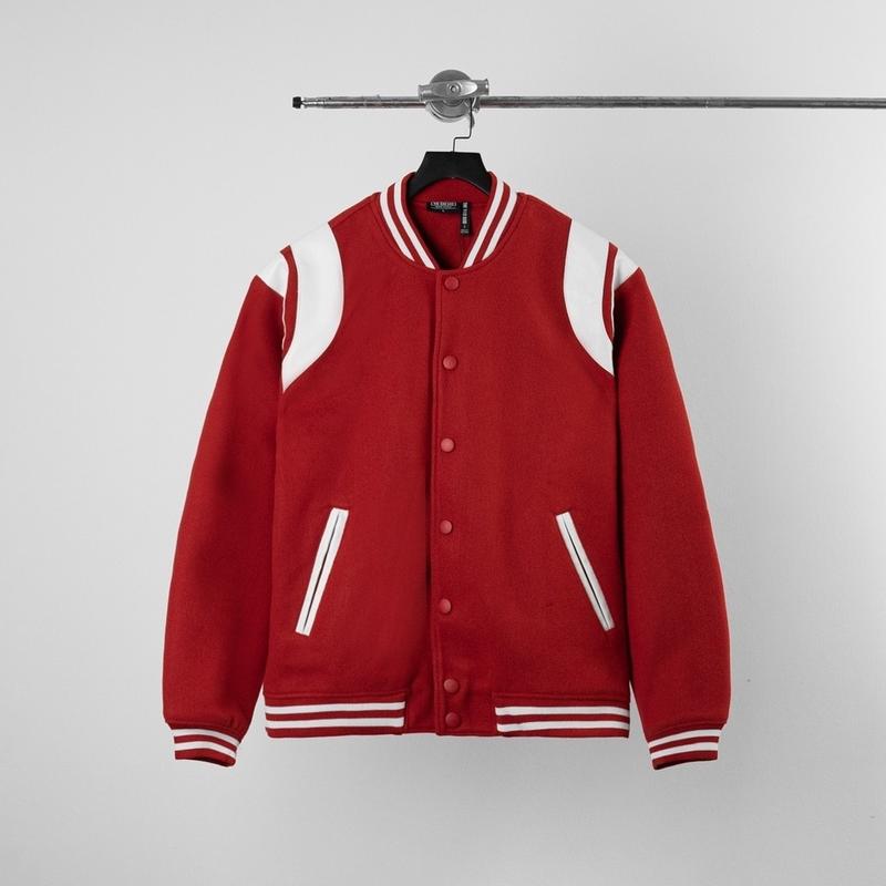 Áo Khoác Bomber Varsity Jacket Teddy The Bad God Màu Đỏ Siêu Hot Trend Quanh Năm Không Bao Giờ Là Lỗi Thời
