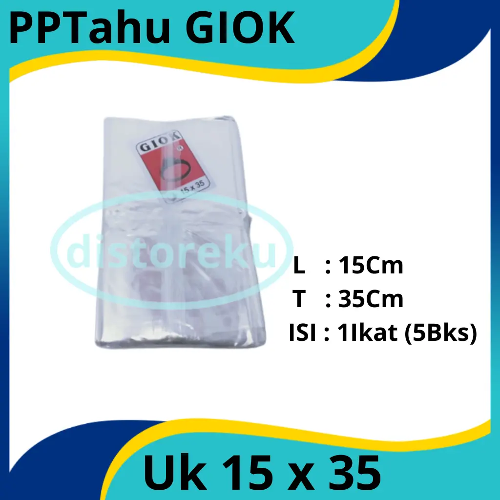 [ distoreku ] Plastik PP Tahu Tempe PPT Giok Tipis 0.02Mm Uk 15X35