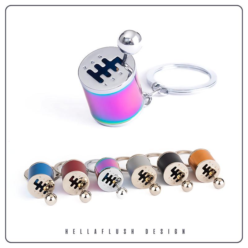 Car Hanging Gear Keychain, Metal Manual Six-Gear, Movable Shift, Key Pendants 1