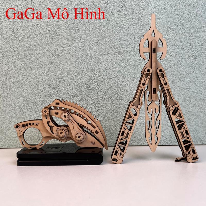 Mô Hình CSGO Karambit Butterfly Bằng Gỗ Lắp Ráp - GaGaMoHinh Toy Bộ Lắp Ráp Đồ Chơi Xếp Hình