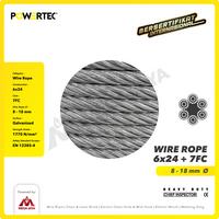 Gambar POWERTEC Wire Rope / Kawat Seling Baja 6x24 7FC 14mm Galv  - 1 Meter dari megajaya.co.id Kota Administrasi Jakarta Pusat 2 Tokopedia