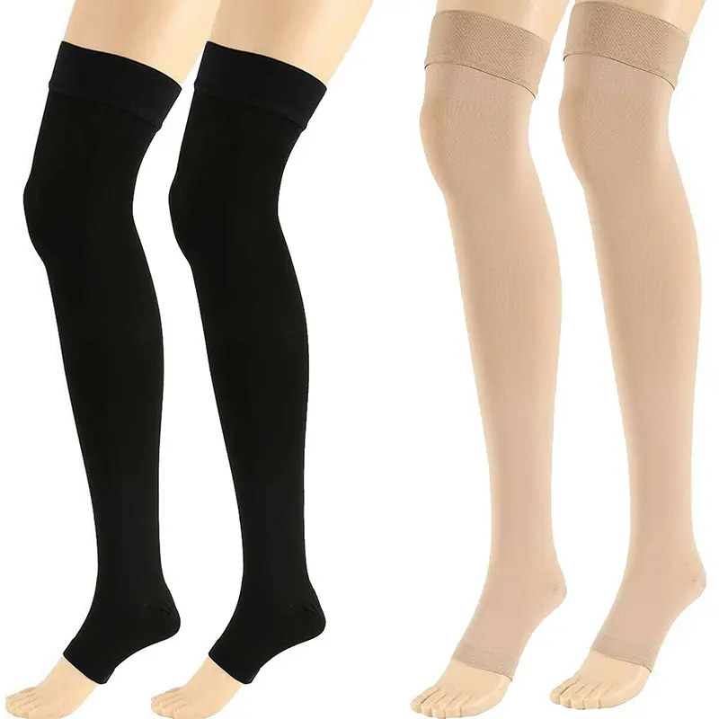 Vớ Nén, Cao Đến Đùi, Áp Suất Cao, Hở Ngón, Vớ Giãn Tĩnh Mạch, Dành Cho Nam Và Nữ