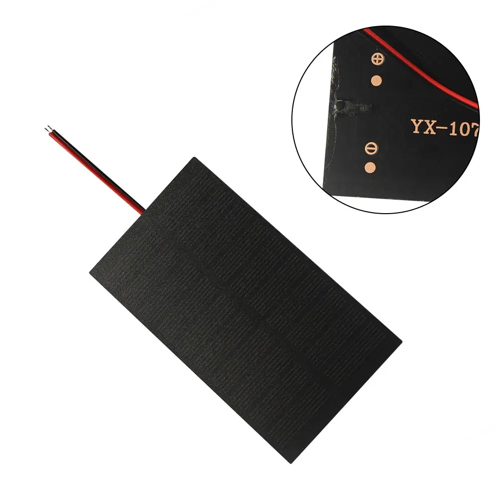 [Daily Deals] 2 X 1W5V Solar Panel DIY with Electronic Wire to Charge 3.7V-5V Battery 107X61MM