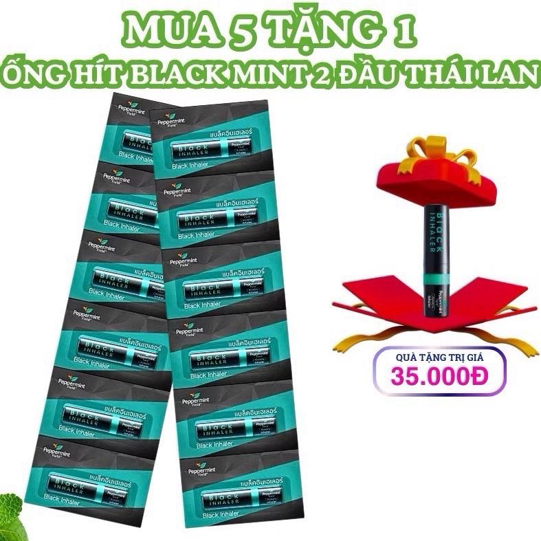 5 tặng 1 Ống hít mũi Bạc Hà Đen thông mũi giảm nghẹt mũi viemxoang hàng xịn