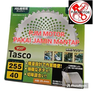 TASCO pisau bulat mata intan 40T mesin potong rumput FR3001 339 328 E