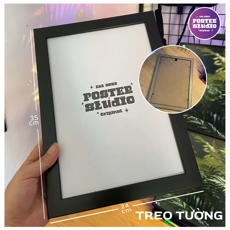 Khung ảnh poster Jude Bellingham gồm 2 kích thước để bàn A5 (18cm x 24cm), treo tường A4 (24cm x 35cm) Decor Decor Phòng 5
