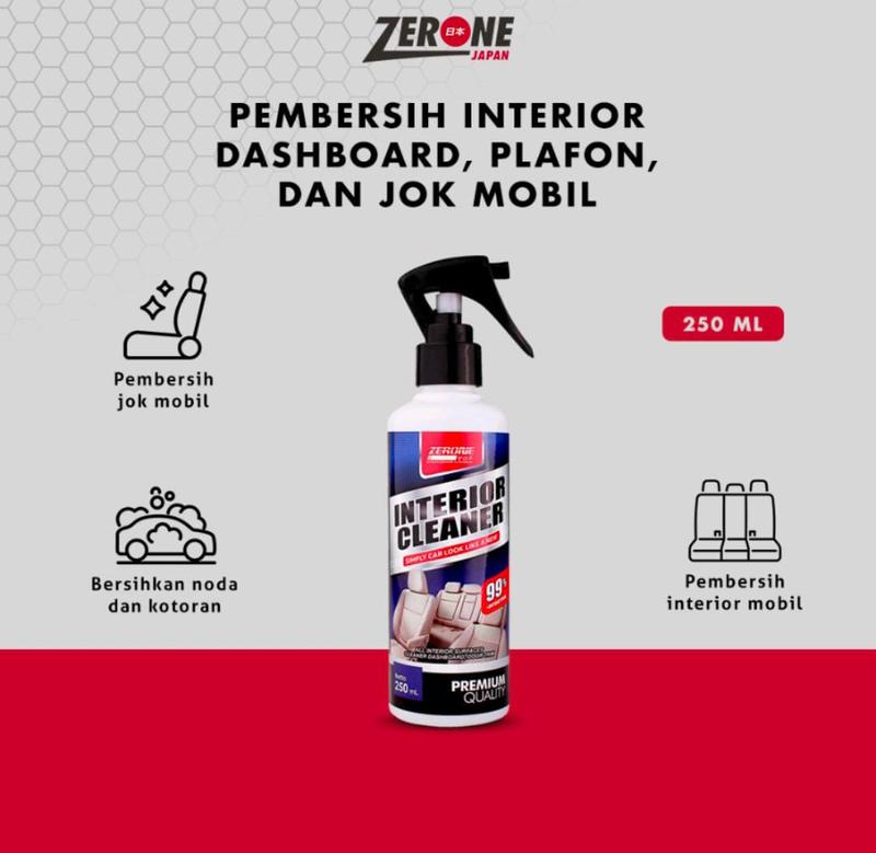 Zerone Interior Cleaner Pembersih Dashboard Plafon Jok Kulit Sintetis 250ml 2