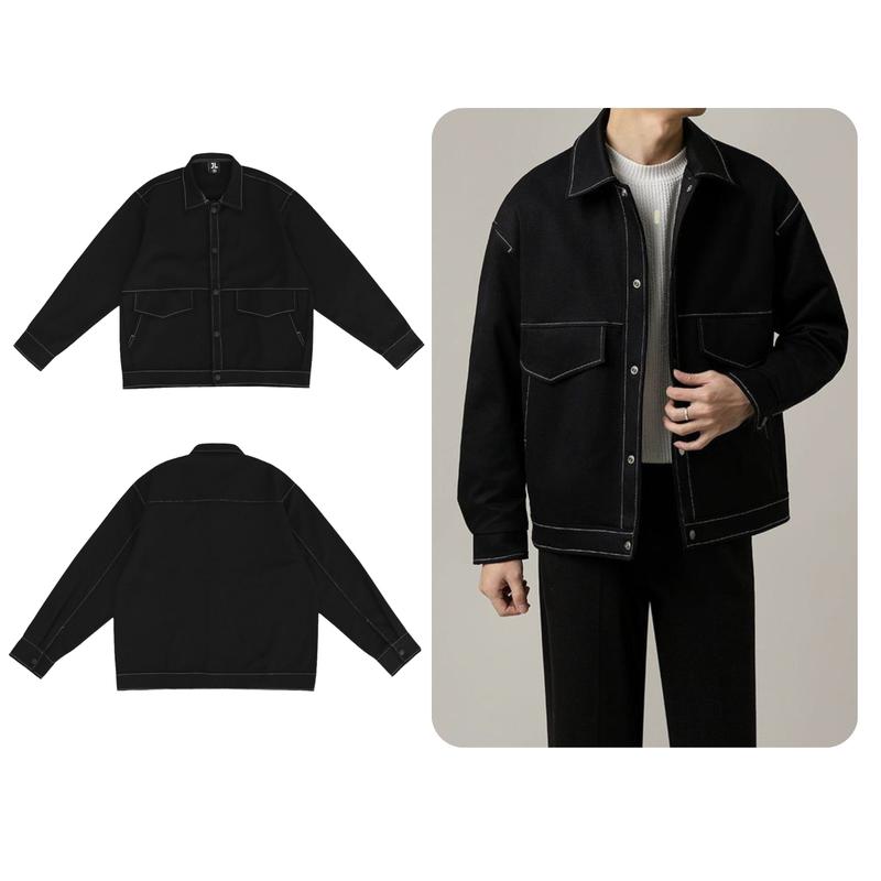 Áo khoác Kaki Simp Jack Lane, Áo khoác dài tay unisex vải kaki