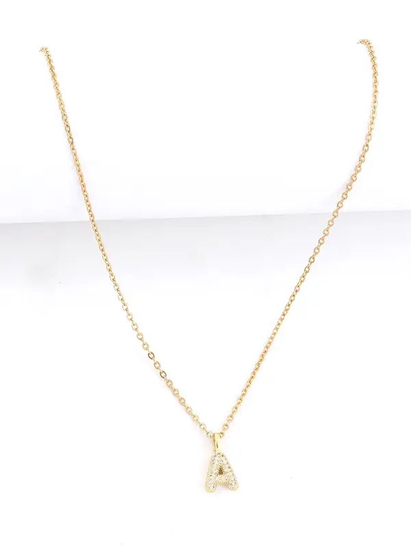 Initials Pendant Necklace for Women, Fashion Jewelry for Party, Daily Clothing Decor, Trendy All-match & Exquisite Jewelry for Birthday Gift 2