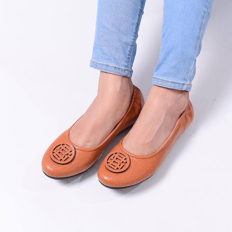 Sepatu Flat Shoes Wanita Jeje Croco Big Size 36 - 45 4