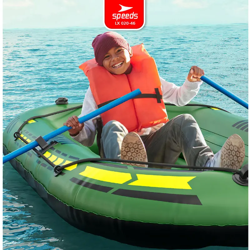 SPEEDS Perahu Karet Mancing Tiup Kayak + Dayung Inflatable Boat 2 Orang Rafting Sport Arung Jeram 020-46 8