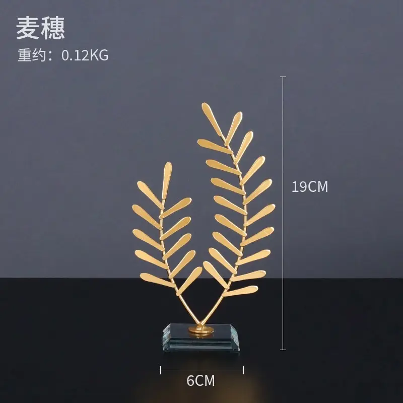 Ornamen Daun Ginkgo Bahan Besi Gaya Nordic Untuk Dekorasi Ruang Tamu 5
