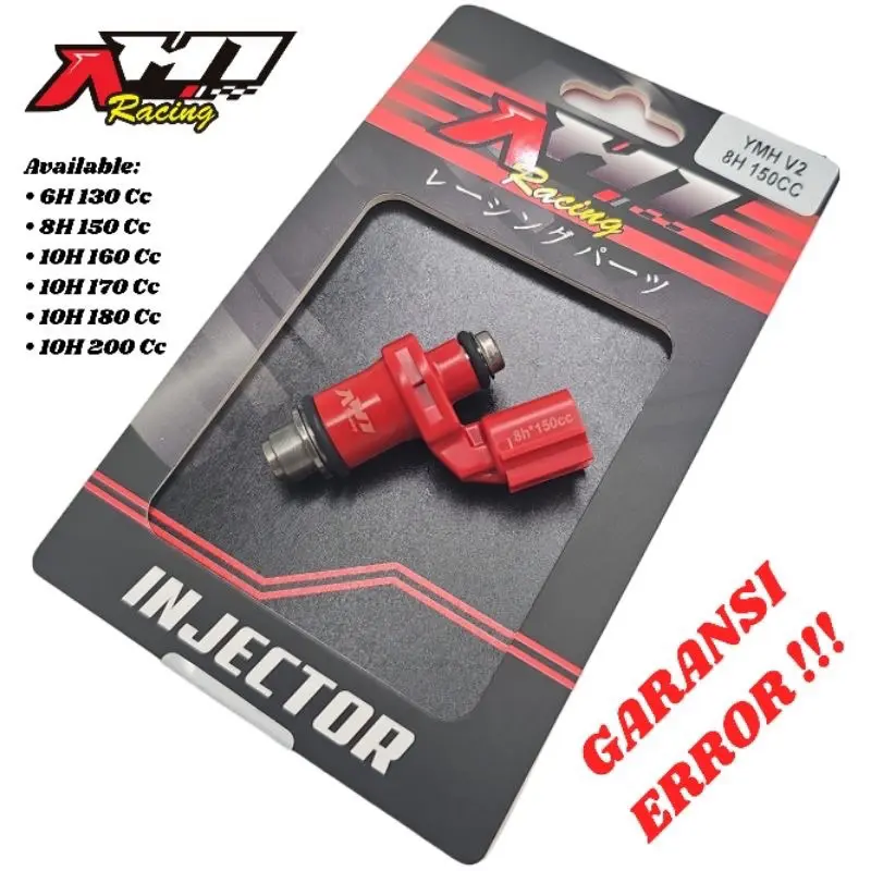 (BISA COD) INJECTOR INJEKTOR AH1 RACING WR 155 NEW NMAX AEROX OLD AEROX NEW LEXI MIO M3 NEW MXKING NEW R15 VVA VIXION R VVA XSR MT15 GARANSI 6 8 10 HOLE 150 160 170 180 200 CC INJEKTOR RACING 4