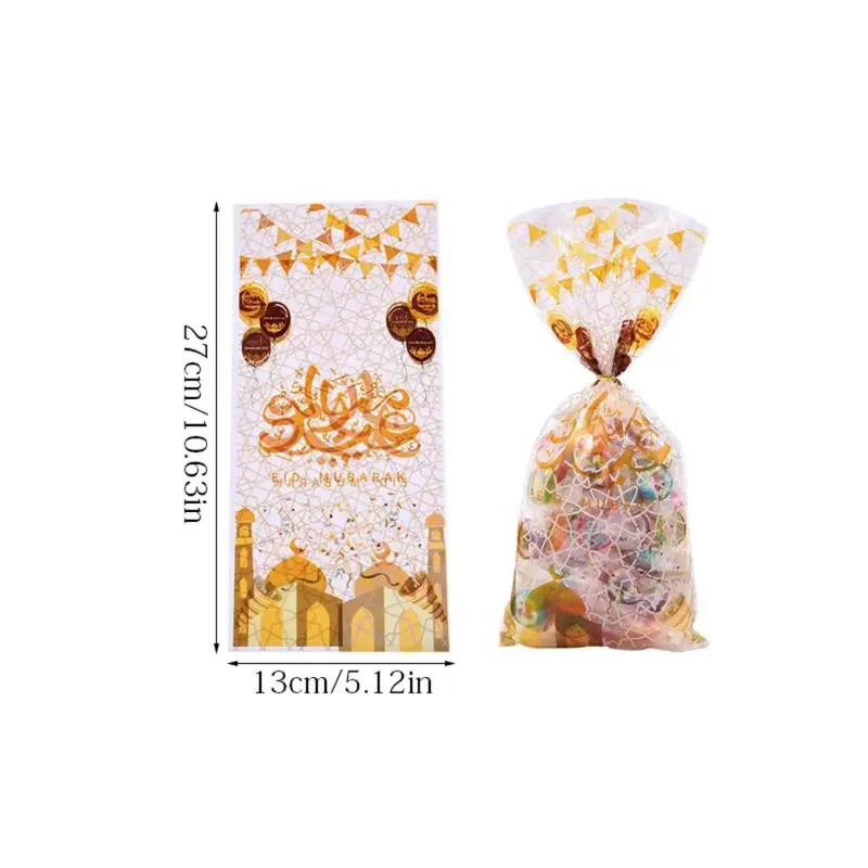 Eid Al-Fitr Gift Bag, 50pcs/set Candy Bag, Party Cookie Bag, Wrapping Supplies, Party Decoration Supplies, Home Decor Products, Eid Gift Hampers 2