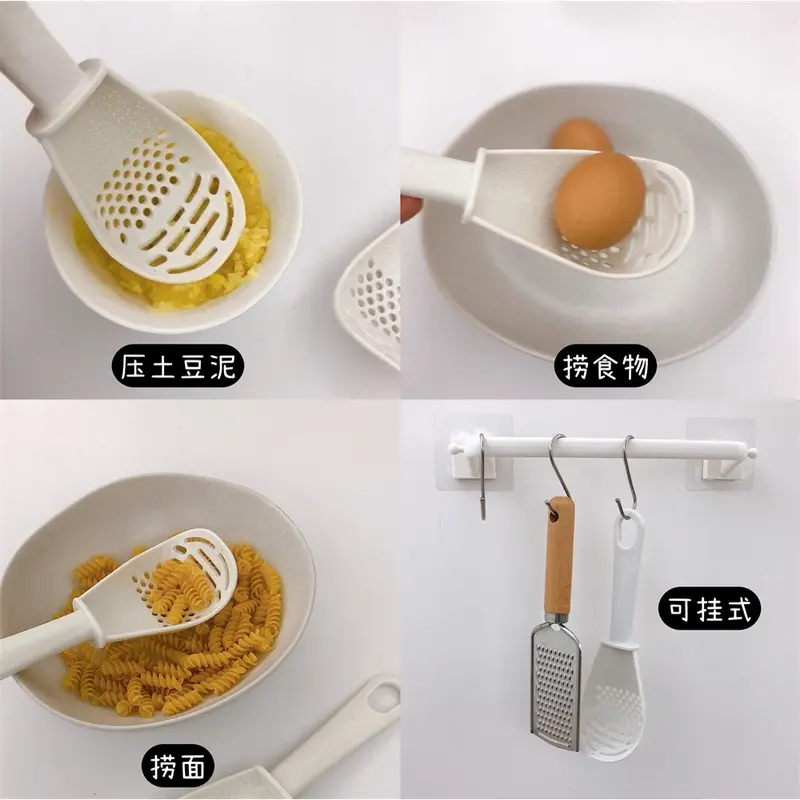 Muỗng Đa Chức Năng, Dụng Cụ Ép Khoai Tây Nghiền, Muôi Thủng, Muỗng Xới Cơm 4