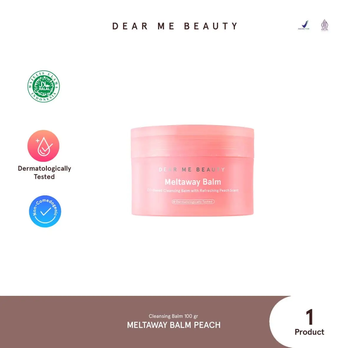 Dear Me Beauty 30 Seconds Meltaway Balm Peach