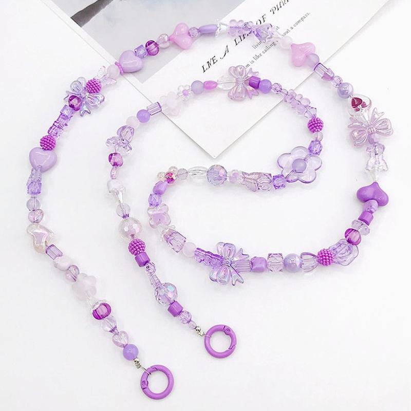 Product Introduction of Dây Chuyền Túi Đeo Chéo, Hạt Mới, Nhiều Ốp Điện Thoại Với Dây Chuyền Đeo Chéo Dọc, Acrylic Đính Cườm K4Q0 24