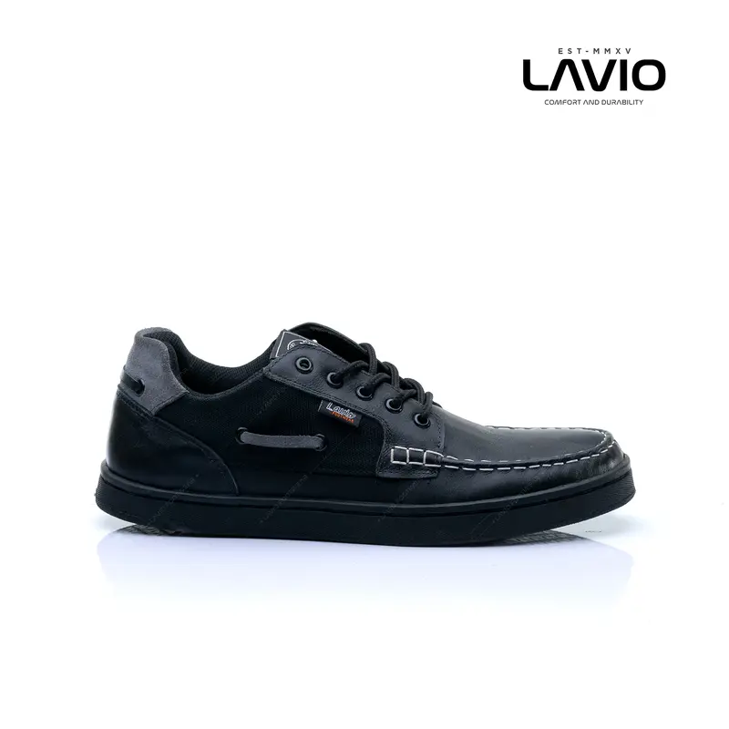 Sepatu Kulit Formal Casual Pria Lavio Delva Kerja Original Murah Kasual Black Hitam Shoes 6
