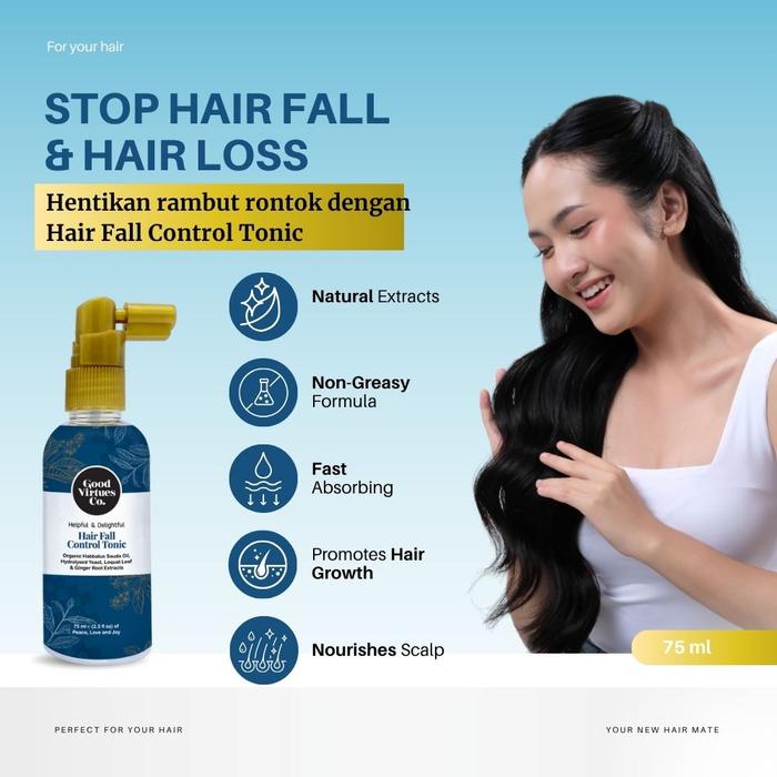 Gambar GOOD VIRTUES CO. HAIR FALL Control Tonic dari GOODVIRTUESCOID Kota Bandung Tokopedia