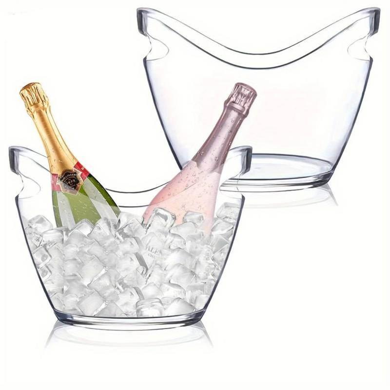 Product Introduction of Portable 4/8/12L Transparent Ice Bucket Large Capacity Wine Chilling Bucket Anti-fall Champagne Bottles Ice Cooler Party 9