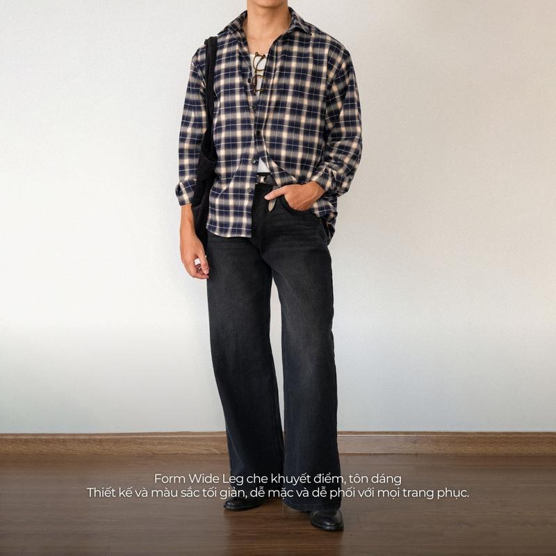 [SALE ĐÓN HÈ] Quần Jeans Nam Nữ Form Wide Leg Ống Rộng Dáng Suông – Andrew Wide Leg Jeans | B Brown Studios 3