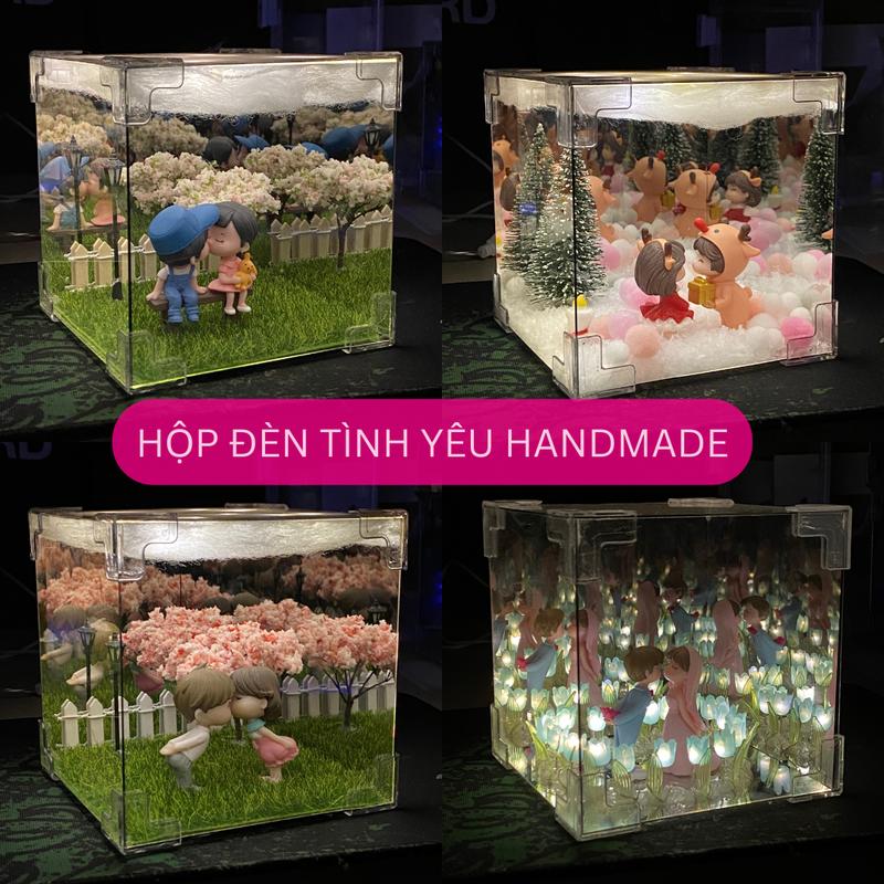 Quà Tặng Valentine, Hộp Đèn Tình Yêu, Hộp Đèn Giáng Sinh, Đồ Handmade Đèn Ngủ Led Trang Trí, Đèn Gương Tình Yêu